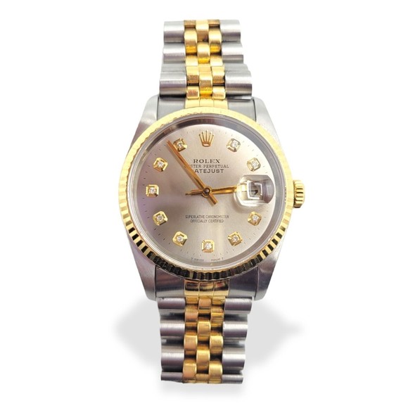 Rolex Other - Rolex 16233 Datejust 36mm Diamond Dial 18K Yellow Gold/Stainless Steel Watch
